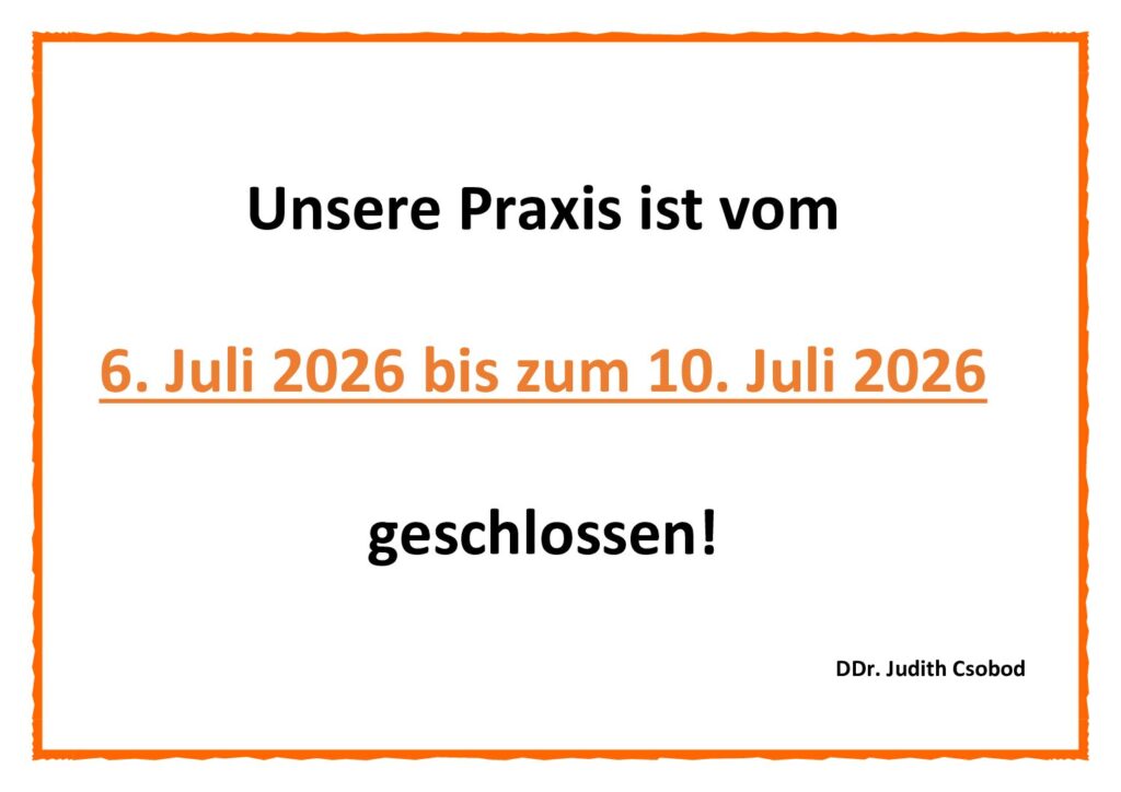 Türschild Praxis geschlossen